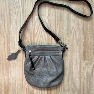 Roots Genuine Leather Crossbody Bag – Brown/Taupe